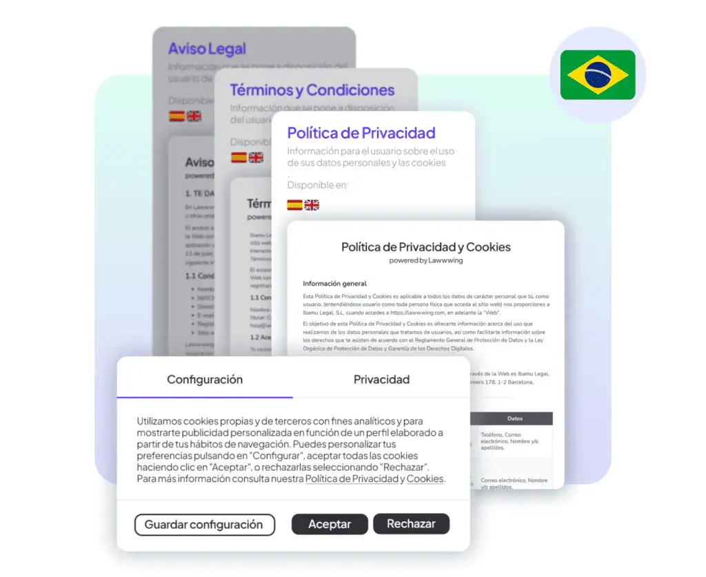 imagen de textos legales de Lawwwing para Brasil