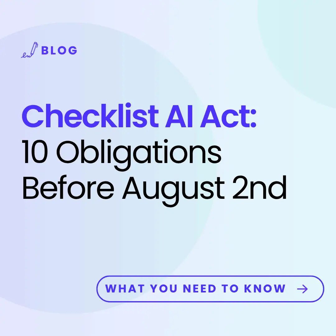 image with the article title: AI Act Checklist: 10 Obligations Before August 2nd