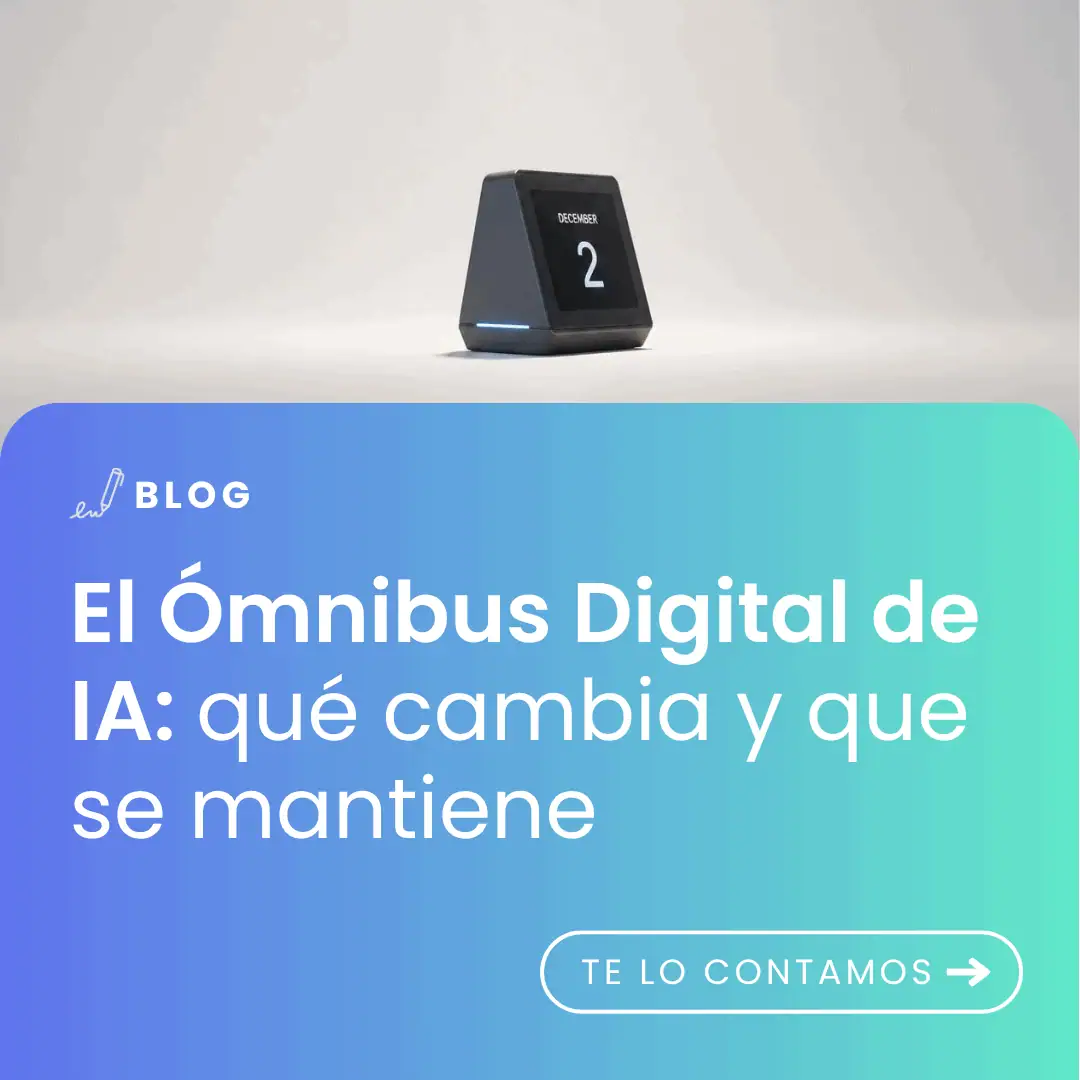 imagen con el título del artículo: El Ómnibus Digital de IA qué cambia y que se mantiene