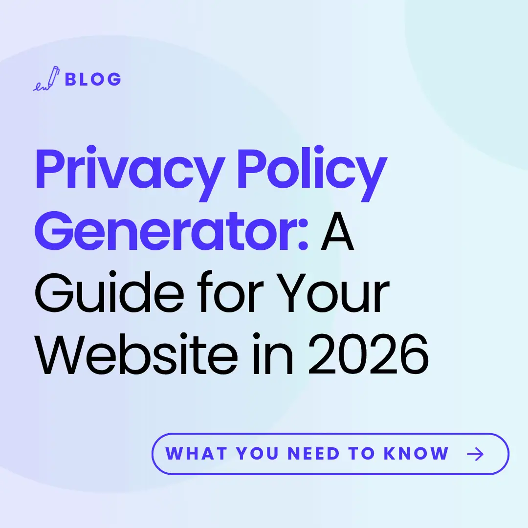 image with article title: Privacy Policy Generator A Guide for Your Website in 2026