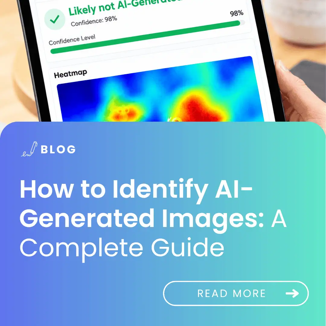 image with article title: How to Identify AI-Generated Images A Complete Guide