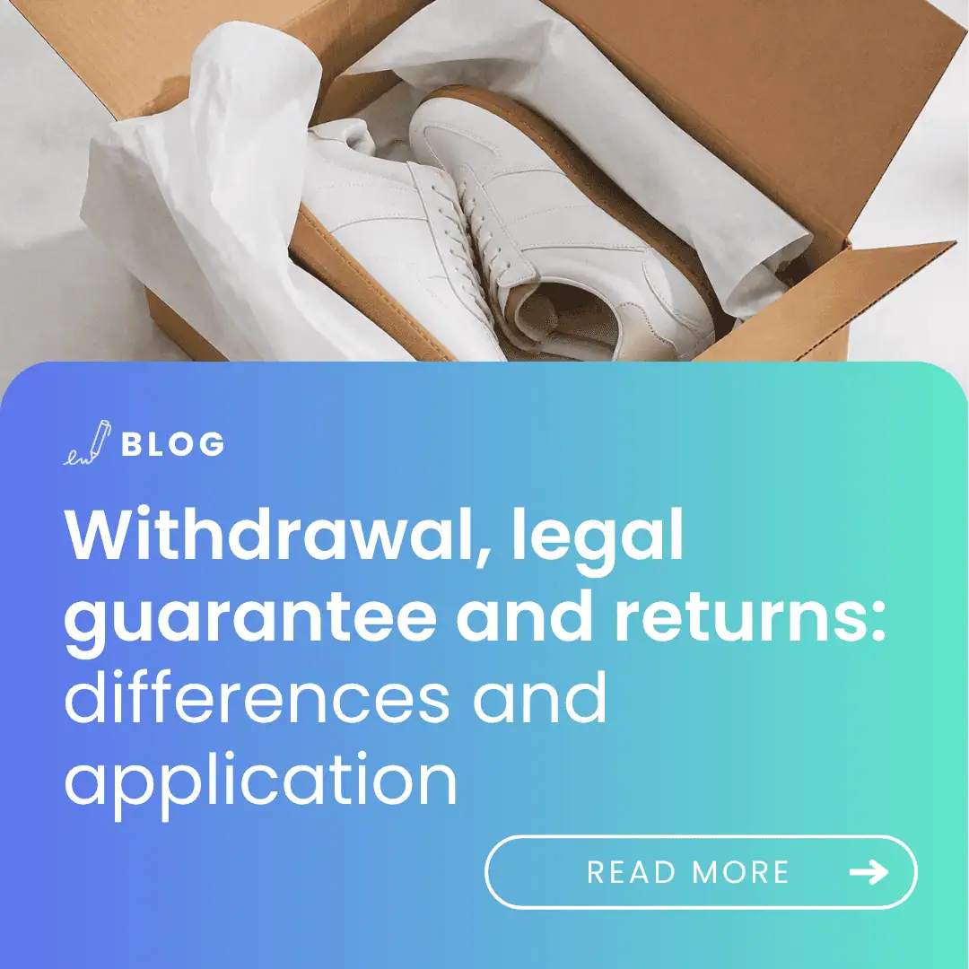image with article title: Withdrawal, legal guarantee and returns: differences and application